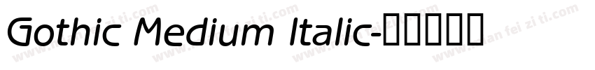 Gothic Medium Italic字体转换
